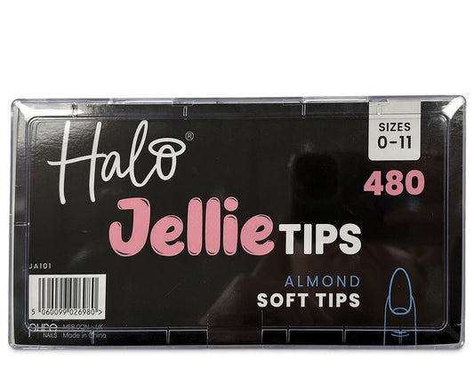 Halo jellie nail tips almond, assorted (480)