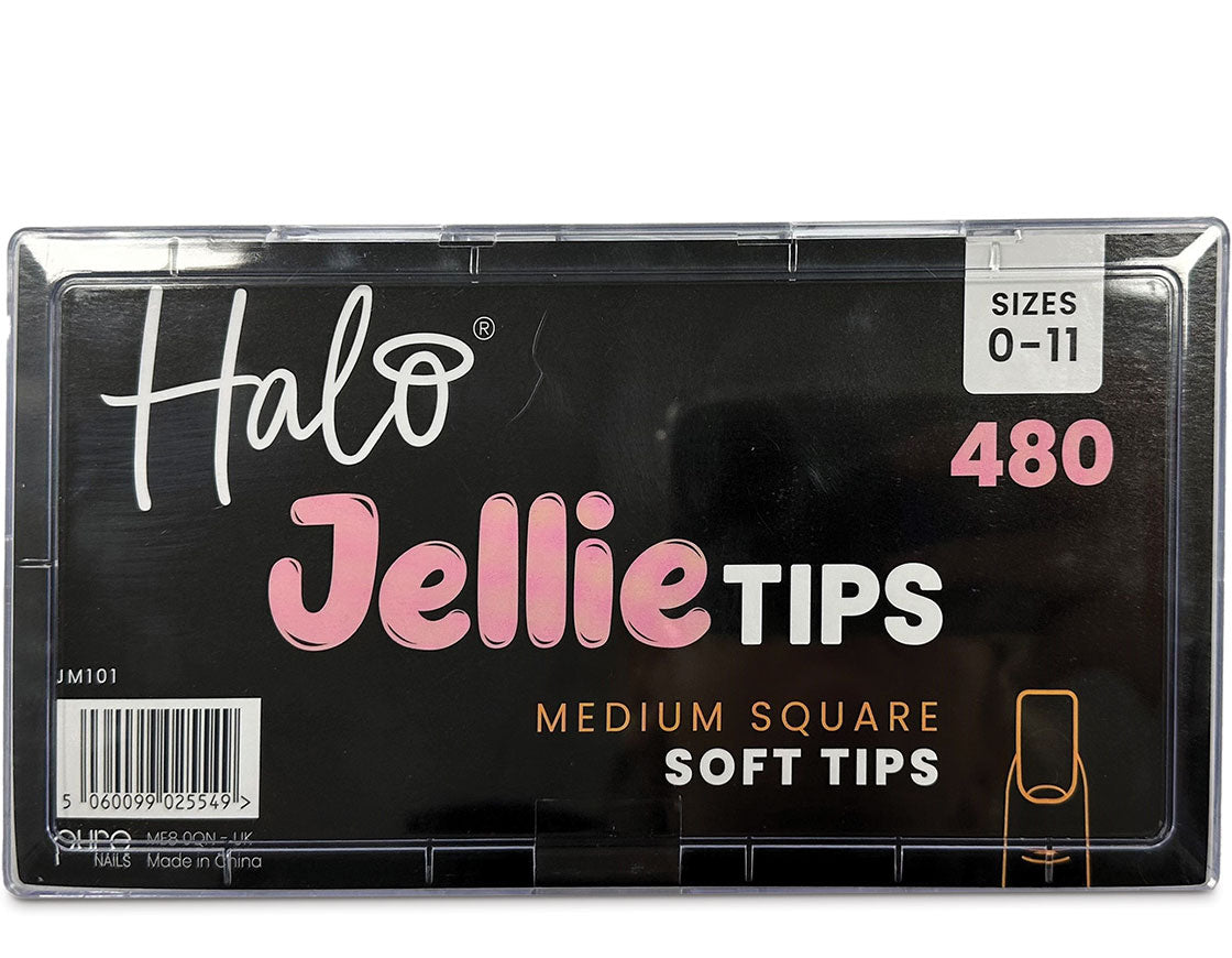 Halo jellie nail tips square, assorted (480)