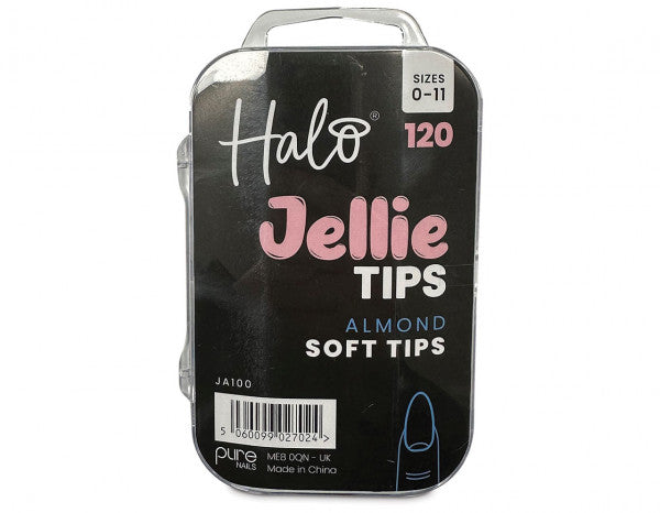 Halo jellie nail tips almond, assorted (120)