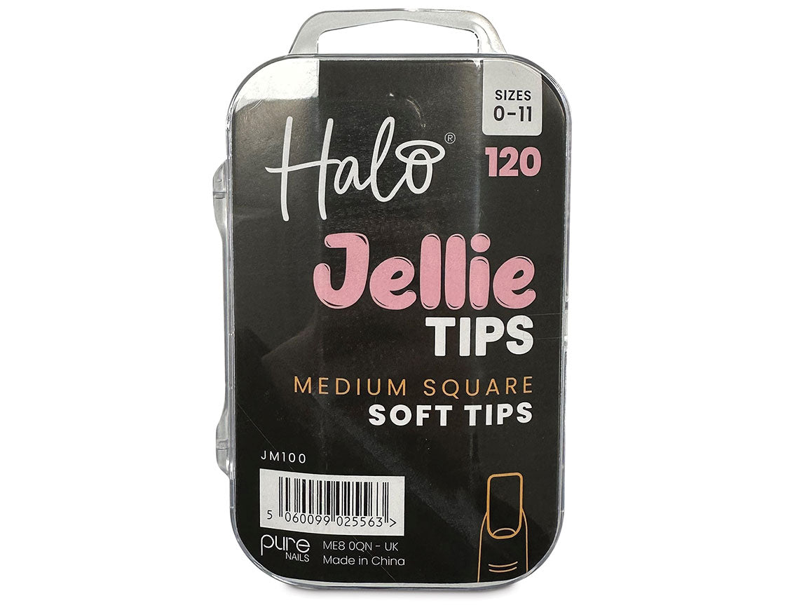 Halo jellie nail tips square, assorted (120)