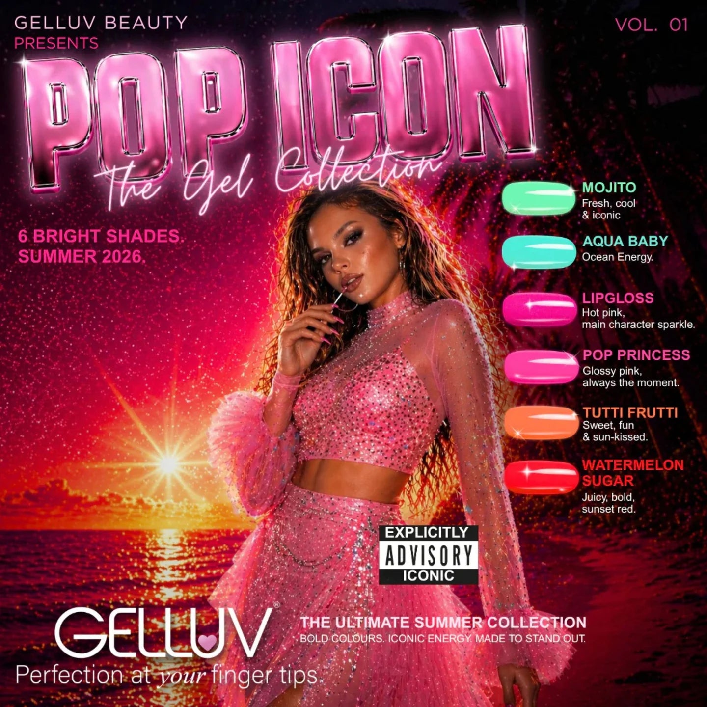 Gelluv HMPA & TPO FREE POP ICON GEL POLISH COLELCTION ALL COLOURS