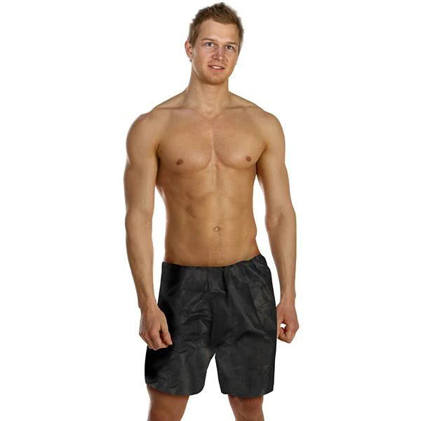 Disposable Mens Shorts Black Pk 10