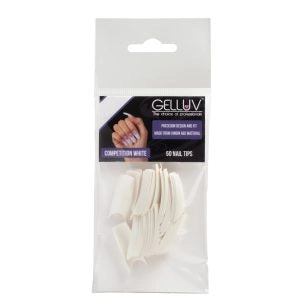 Gelluv Competition White Nail Tips 50pk - Size 10