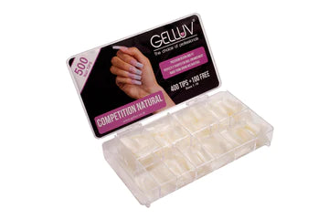 GELLUV COMPETITION NATURAL NAIL TIPS- PACK OF 500