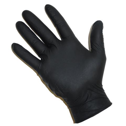 PREMIUM BLACK NITRILE POWDER FREE GLOVES- BOX OF 100